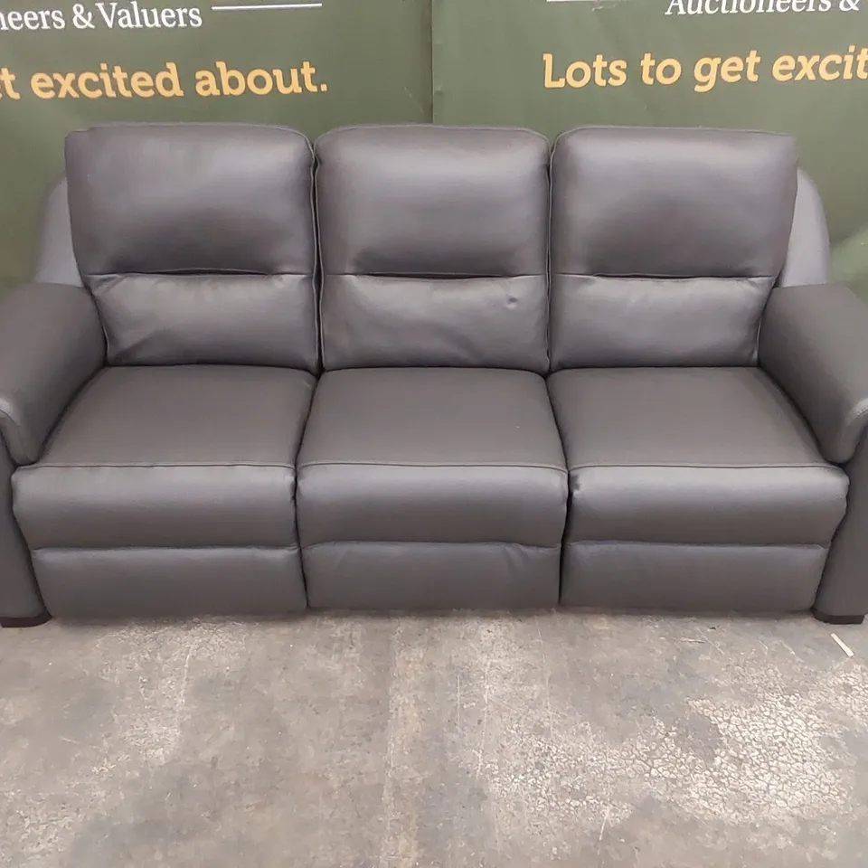 QUALITY DESIGNER ITALIAN MADE AVOLA LEATHER 3 PIECE ELECTRIC RECLINING 4 SEATER SOFA 