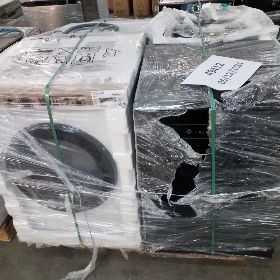 PALLET OF APPROXIMATELY 4 UNPROCESSED RAW RETURN WHITE GOODS TO INCLUDE;