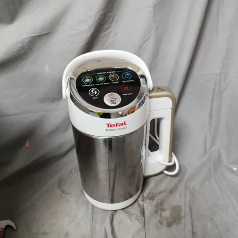 TEFAL EASY SOUP 1000W SOUP MAKER – STAINLESS STEEL & WHITE, UP TO 12L, 5 AUTO PROGRAMS (BOXED)