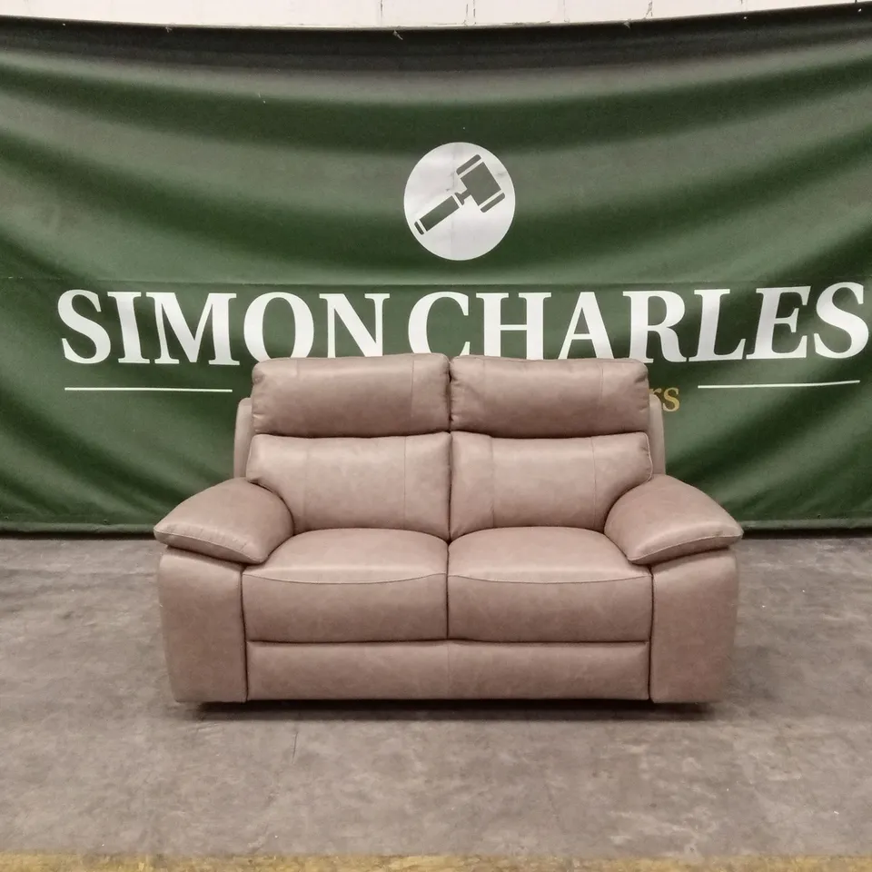 QUALITY DESIGNER ITALIAN MADE PATRIZIO 2 SEATER LEATHER SOFA