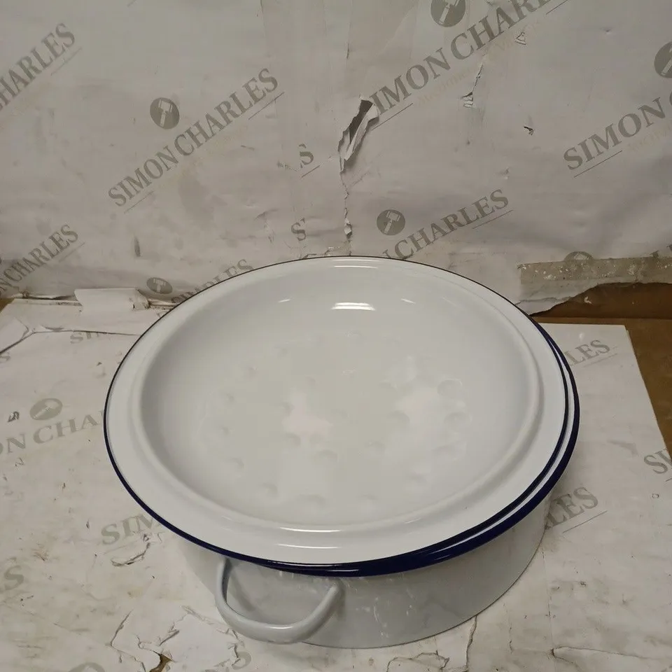 ENAMEL ROASTER WITH LID 26CM - SINGLE