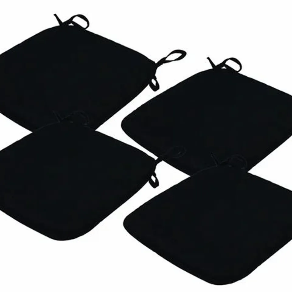 BOXED GARDEN CHAIR CUSHIONS BLACK 