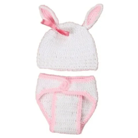 APPROXIMATELY 5 BRAND NEW CROCHET WHITE RABBIT DRESS UP OUTFIT