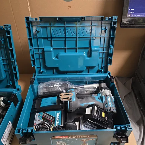 MAKITA DHP486RTJ 18V CORDLESS HAMMER DRILL WITH 2 X 5.0AH BATTERIES IN CASE