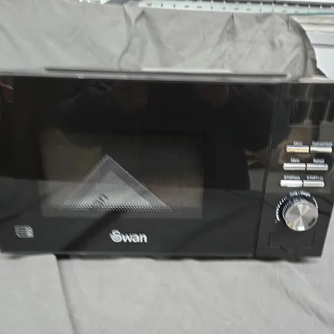 SWAN 20L 700W DIGITAL MICROWAVE IN BLACK - COLLECTION ONLY