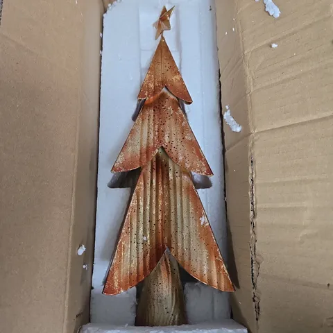 METAL COPPER CHRISTMAS TREE - 47CM