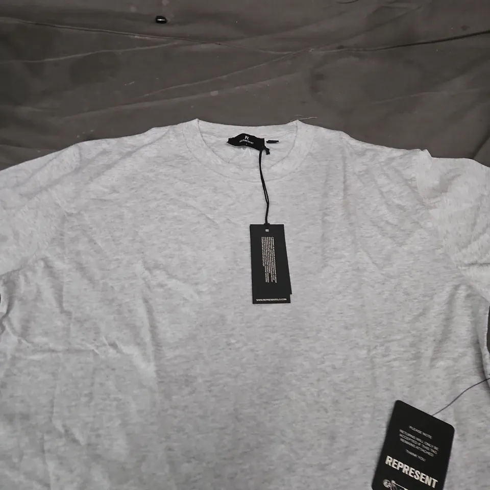 REPRESENT GREY T-SHIRT SIZE L