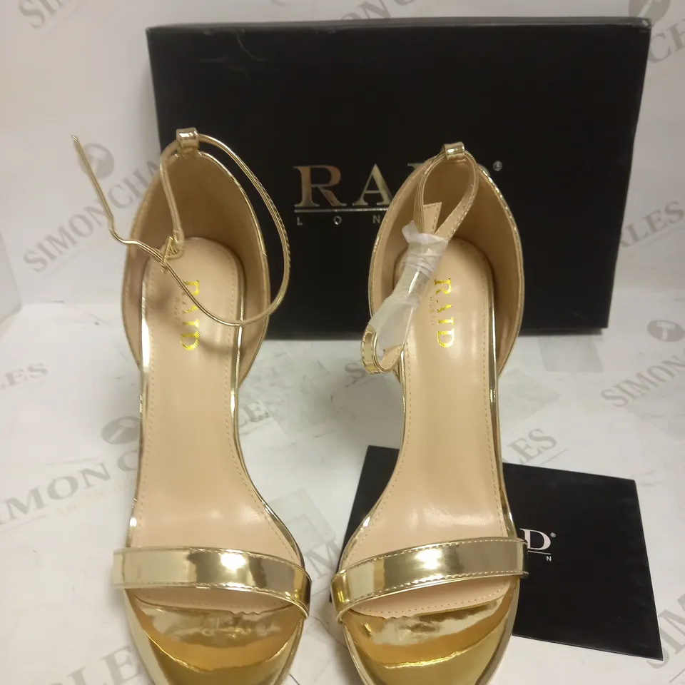 UK4 RAID REAGAN STILETTO HEELED SANDAL GOLD 