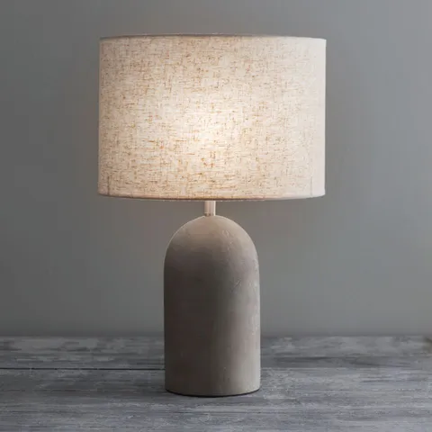 BOXED MILLBANK BULLET TABLE LAMP - POLYMER CONCRETE (1 BOX)