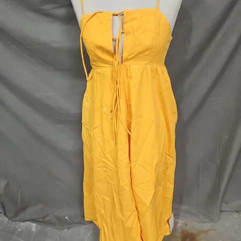 NOBODY'S CHILD ASPEN MIDI DRESS IN ORANGE SIZE 10