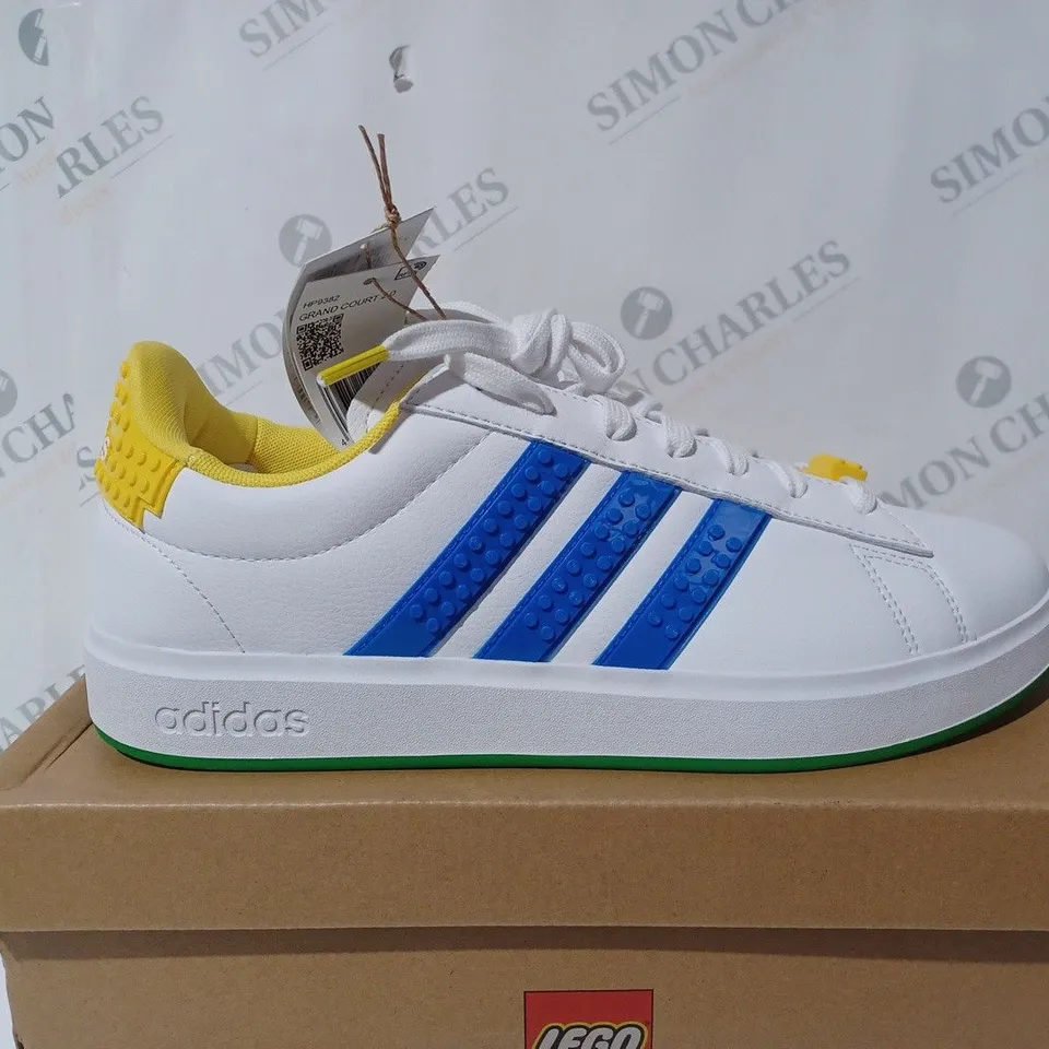 ADIDAS X LEGO GRAND COURT 2 TRAINERS IN WHITE - UK 10