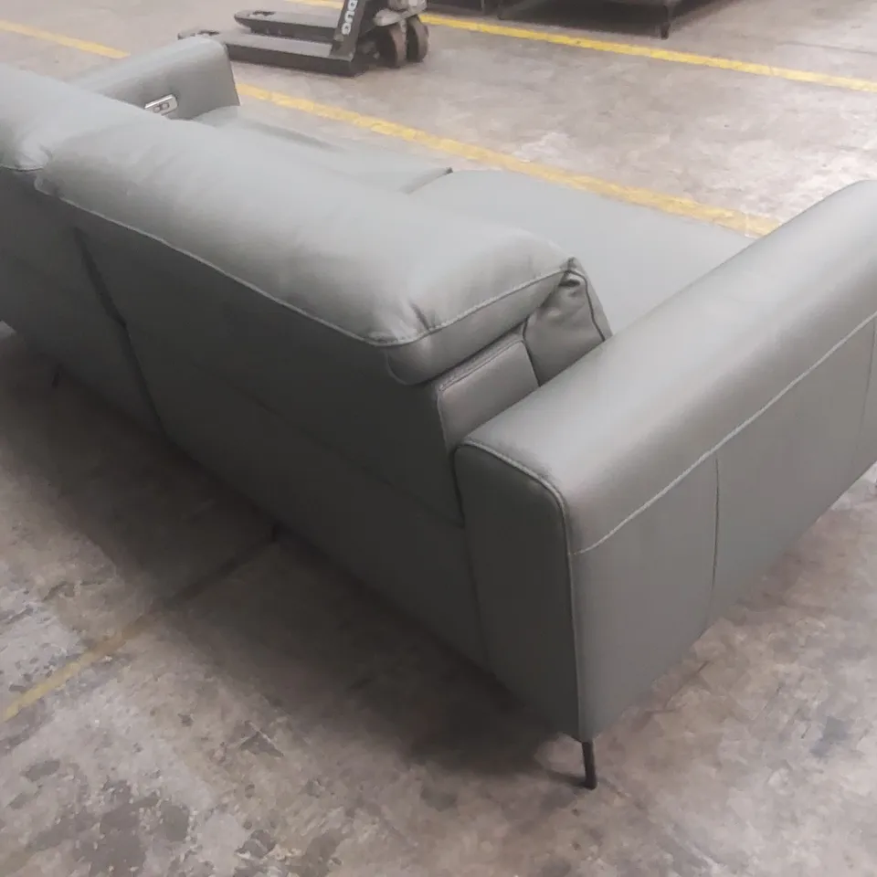 QUALITY DESIGNER ITALIAN MADE GARY 4 SEATER ELECTRIC RECLINER LEATHER SOFA 