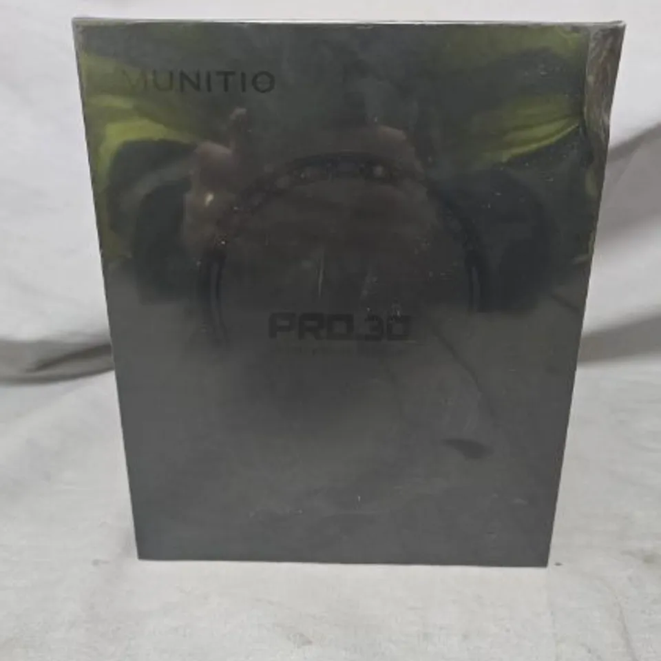 BRAND NEW BOXED MUNITIO PRO.30 WIRELESS HEADPHONES – BRUSHED BLACK 2AQPX-PRO30