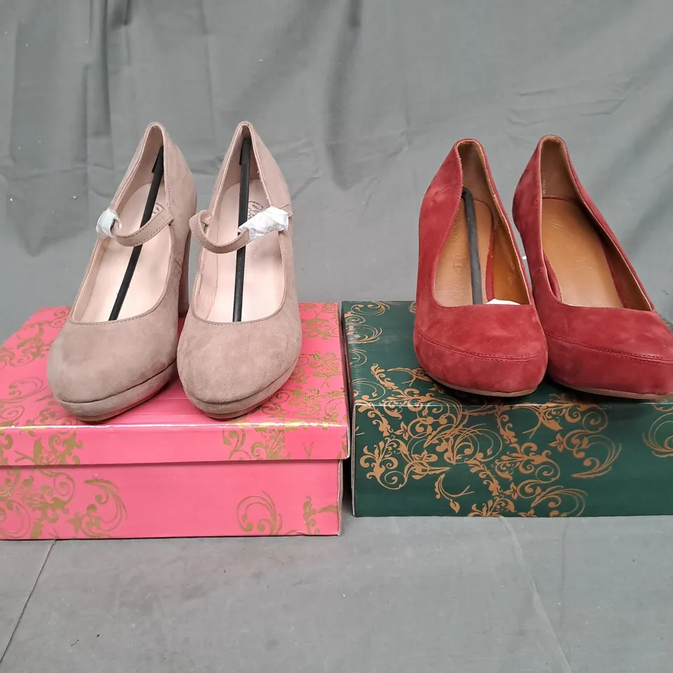 BOXED LOT OF 15 PAIRS OF CIARA'S LADIES SHOES. 2 COLOURS. VARIOUS SIZES