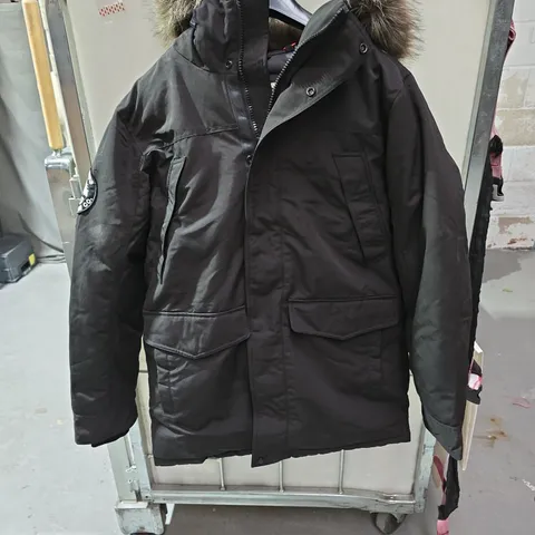 SUPERDRY EVEREST EDITION PARKA JACKET – BLACK, MEN'S, MEDIUM (M)