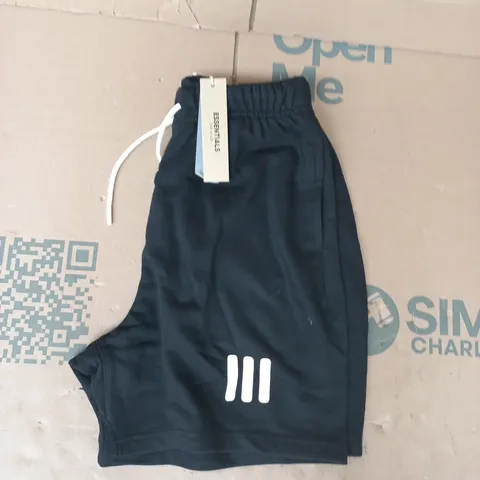 ESSENTIALS FEAR OF GOD SHORTS IN BLACK SIZE LARGE