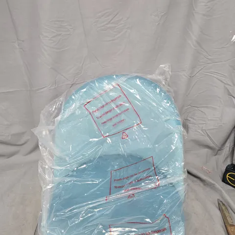 2X TEAL CHAIRS (FLATPACK) WITH LEGS AND BOLTS