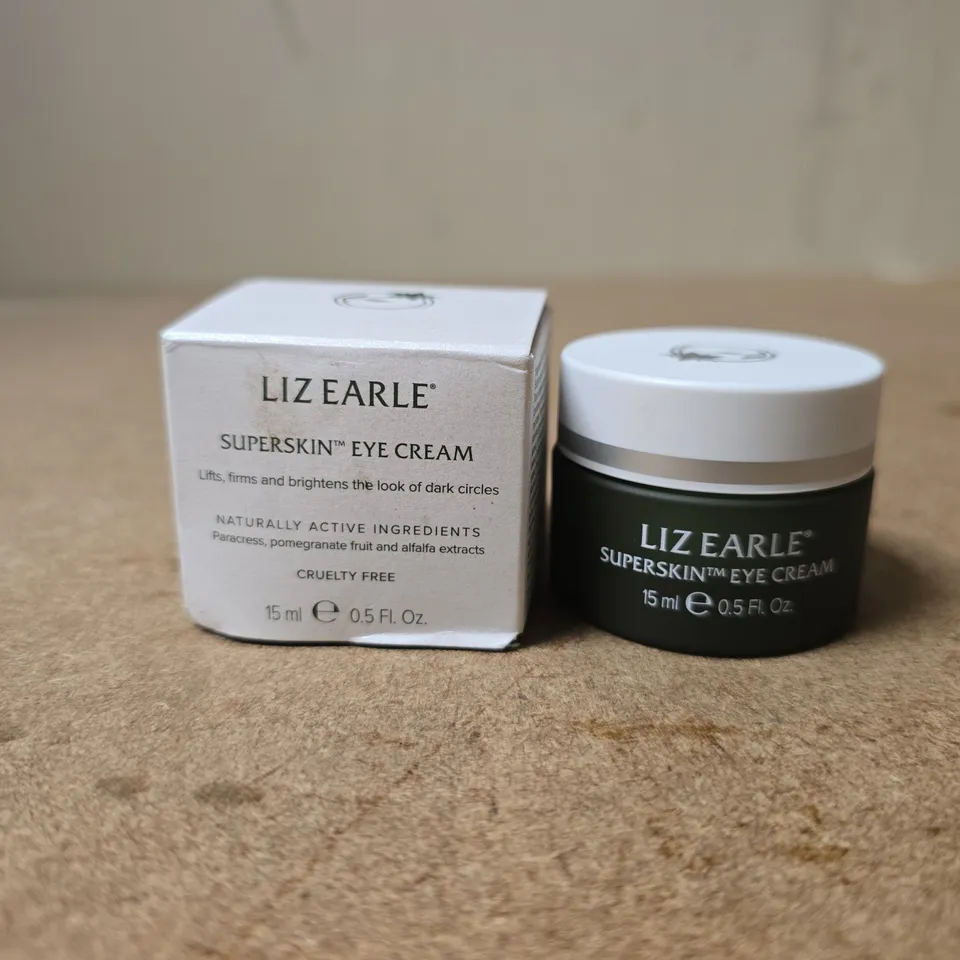 BOXED LIZ EARLE SUPERSKIN EYE CREAM – 15 ML