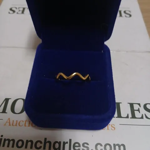 GOLD 9CT ITALIAN GOLD WAVE RING 1G 