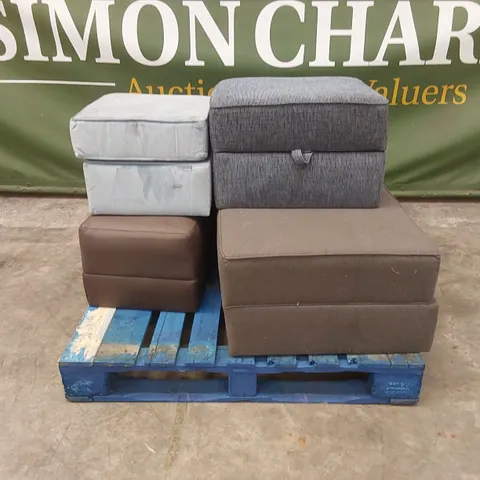 PALLET OF APPROXIMATELY 4 QUALITY DESIGNER FOOTSTOOLS
