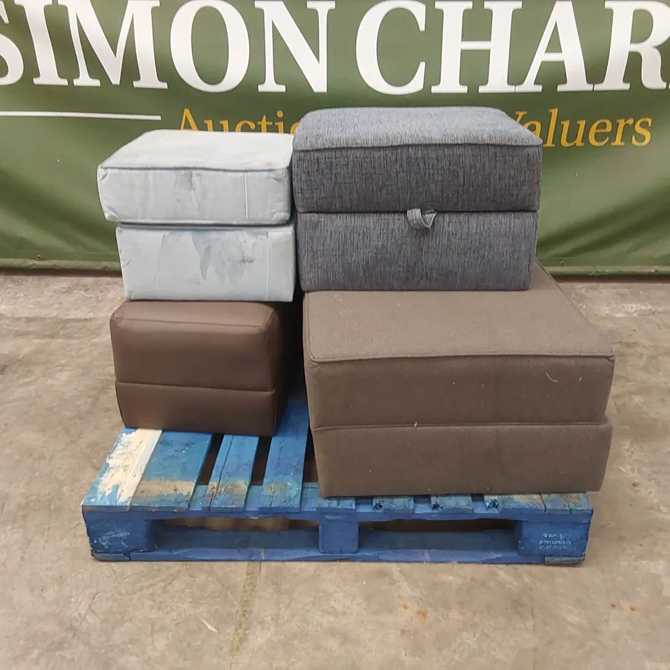 PALLET OF APPROXIMATELY 4 QUALITY DESIGNER FOOTSTOOLS