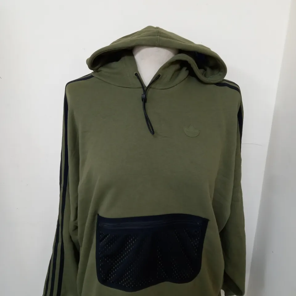 ADIDAS ORIGINAL KHAKI HOODIE SIZE 10