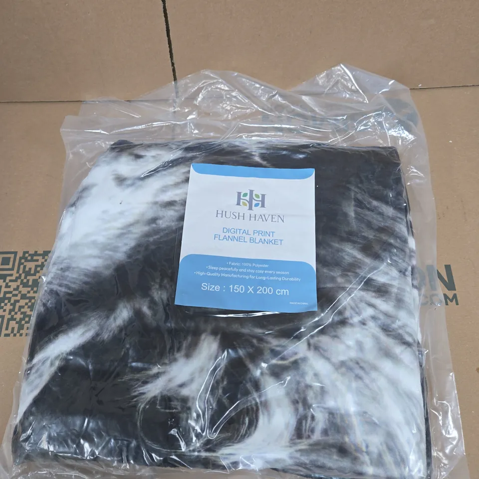 HUSH HAVEN DIGITAL PRINT FLANNEL BLANKET – 150 X 200 CM