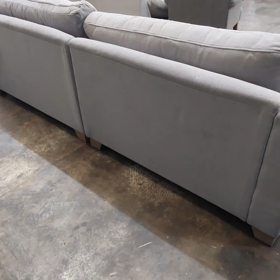 QUALITY BRITISH DESIGNER LOUNGE Co. LOLA FOUR SEATER SOFA GREY FABRIC 