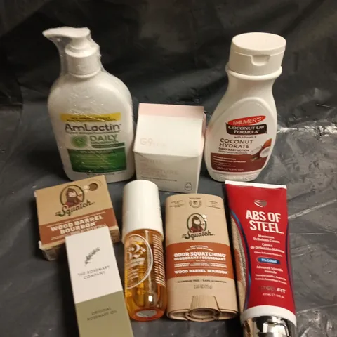 APPROXIMATELY 20 ASSORTED HEALTH & BEAUTY PRODUCTS TO INCLUDE ABS GEL, COCONUT OIL LOTION, SQUATCH SOAP ETC 