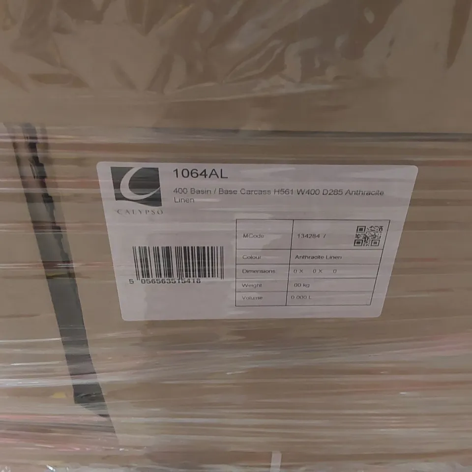 PALLET CONTAINING A LARGE QUANTITY OF ASSORTED BRAND NEW BATHROOM FURNITURE ITEMS INCLUDING: CALYPSO BASE CARCASSES