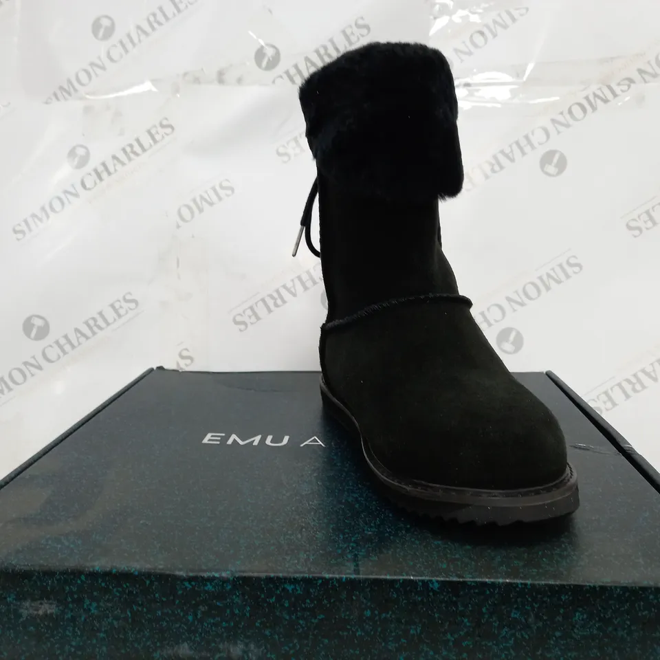 EMU BIRDWOOD BOOTS SIZE 4 BLACK - BOXED 
