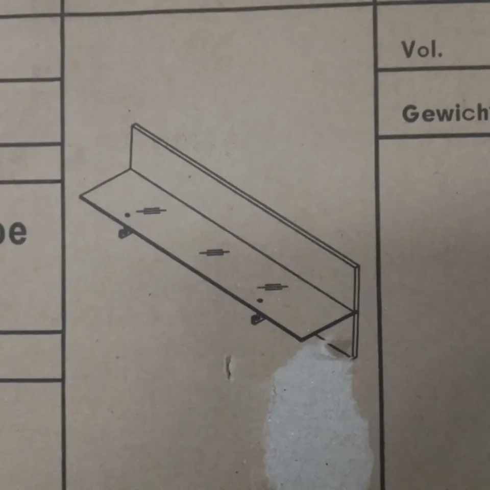 BRAND NEW & BOXED CANBERRA ENTRANCEWAY PANEL SHELF (1 BOX)