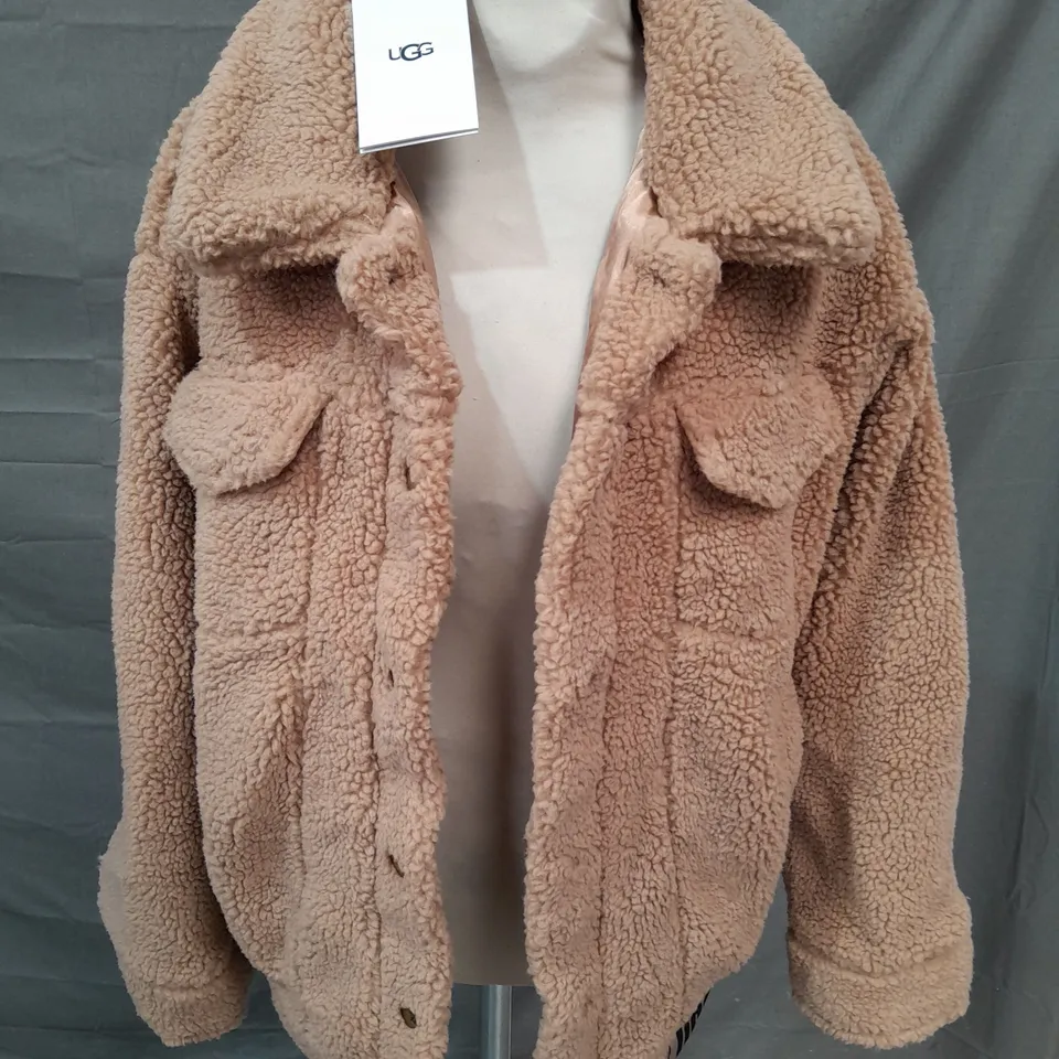 UGG FRANKIE SHERPA TRUCKER JACKET IN CAMEL - M