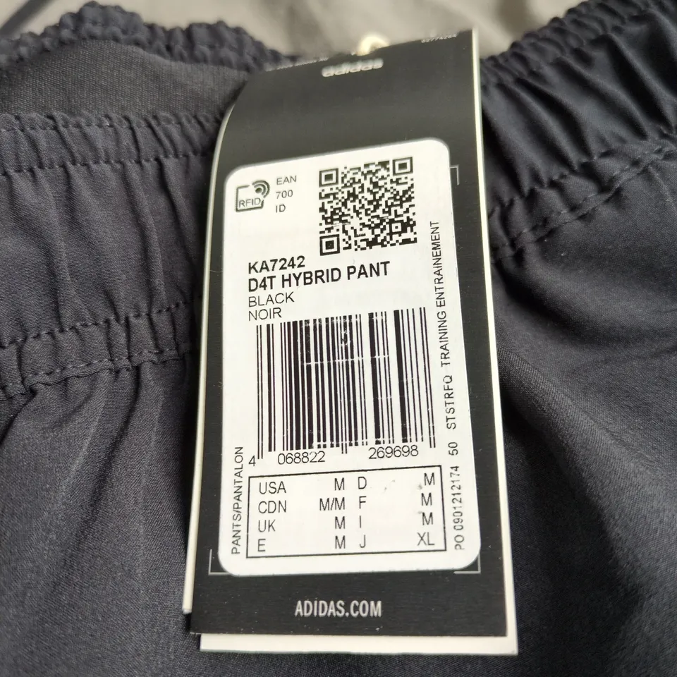 ADIDAS D4T HYBRID PANT – BLACK, UK SIZE M