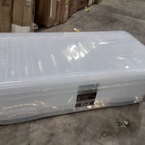 WHAM CRYSTAL 42L PLASTIC UNDERBED STORAGE PACK OF 3