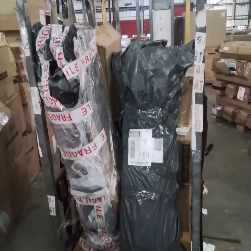 CAGE OF ASSORTED HOUSEHOLD GOODS AND PRODUCTS TO INCLUDE;STEAMER,MATTRESS TOPPER,LED DEER