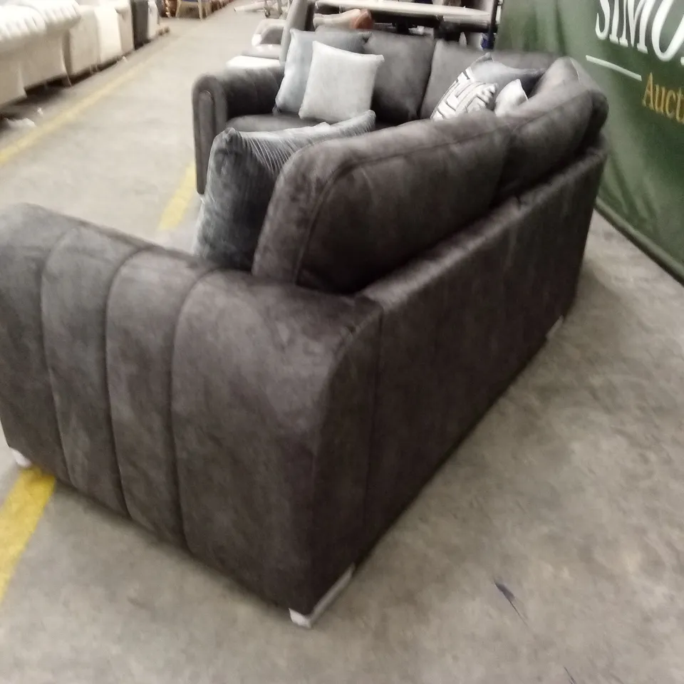 AMARA LEFT HAND DOUBLE ARM CORNER GROUP SOFA - CHARCOAL RRP £2649