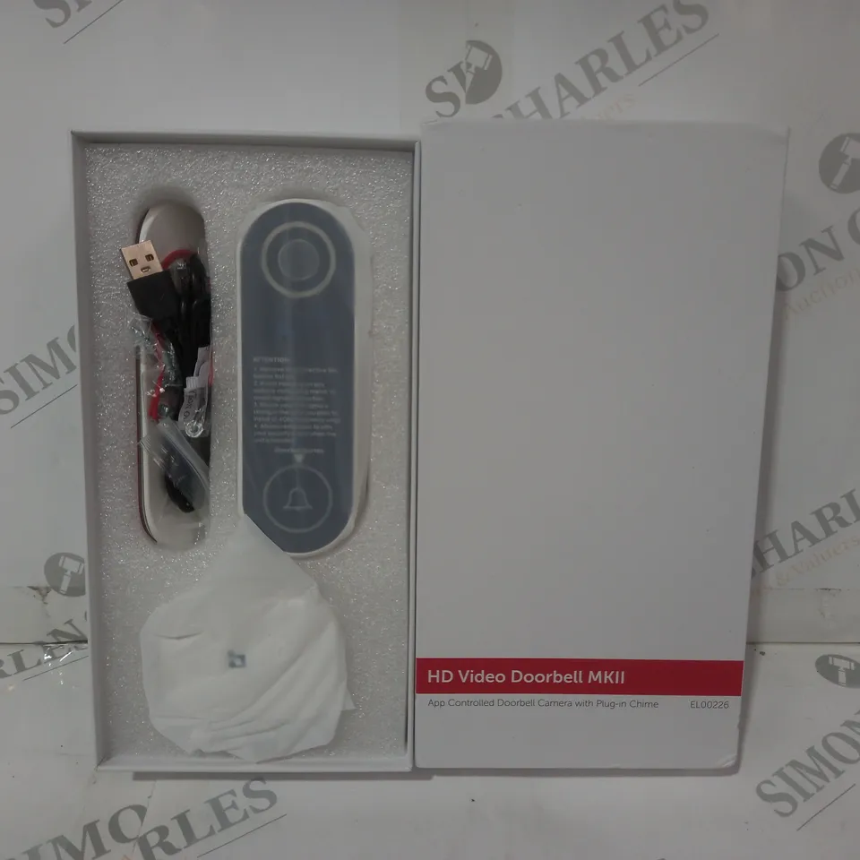 BOXED UNBRANDED EL00226 HD VIDEO DOORBELL MKII