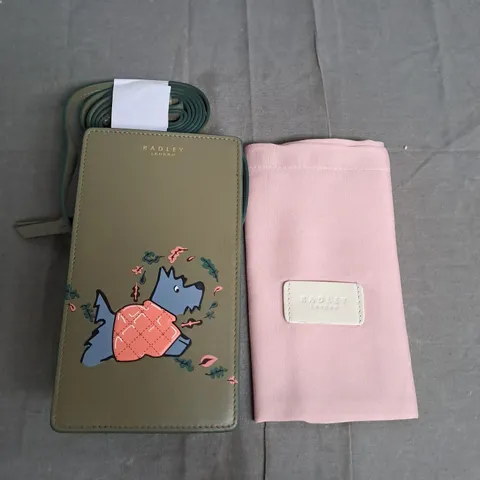 RADLEY LONDON DARK GREEN STRAPPED PURSE