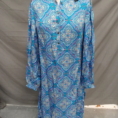 BODEN WOMENS PATTERNED BUTTONED DRESS SIZE 12R