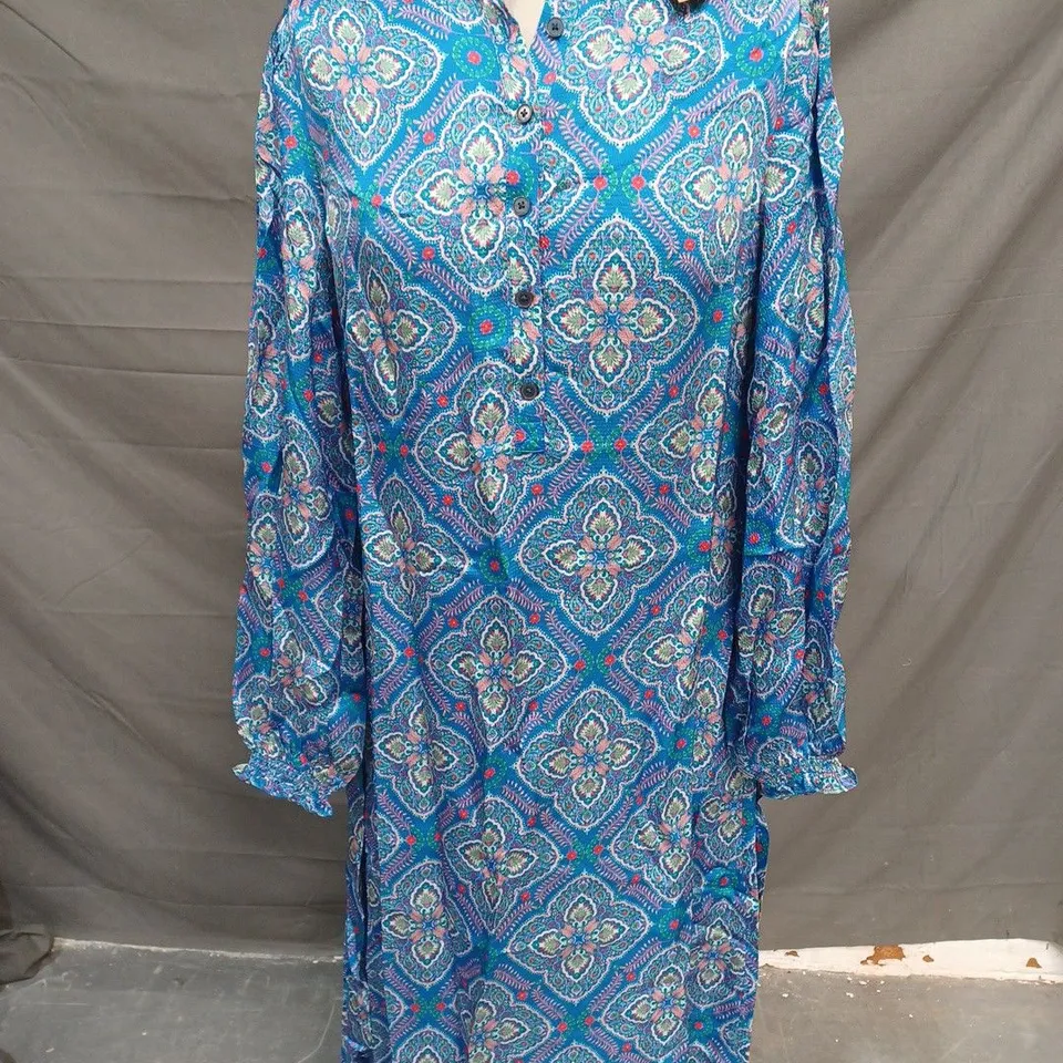 BODEN WOMENS PATTERNED BUTTONED DRESS SIZE 12R