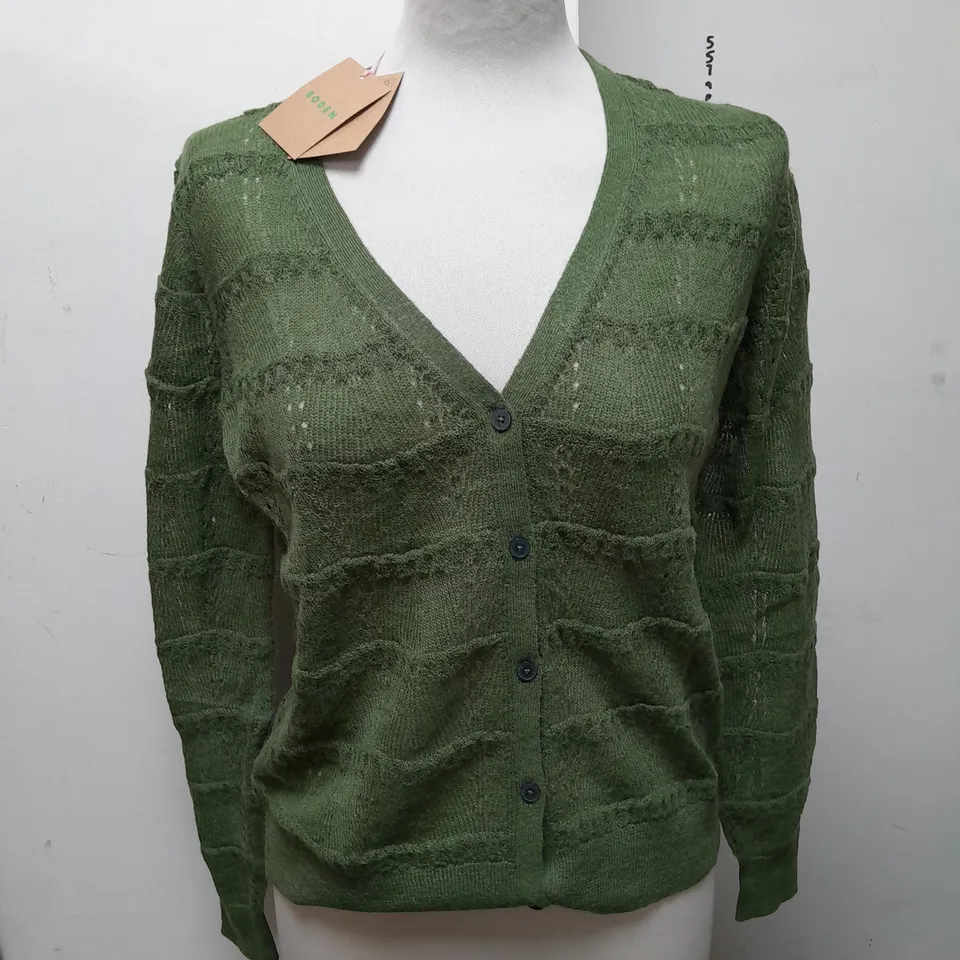 BODEN GREEN CARDIGAN - S