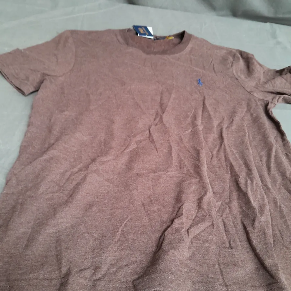 POLO RALPH LAUREN BROWN T-SHIRT SIZE L