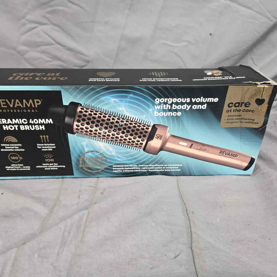 REVAMP CERAMIC 40MM HOT BRUSH – ROSE GOLD – BOXED