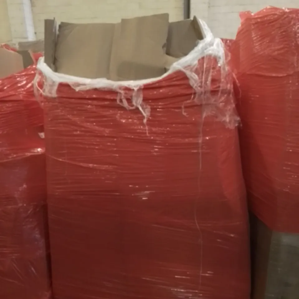 PALLET OF ASSORTED ITEMS INCLUDING MULTI-USE PRESSURE COOKER, LONG TENSION CURTAIN ROD, TOILET SEATS, PRELIT CHRISTMAS TREE