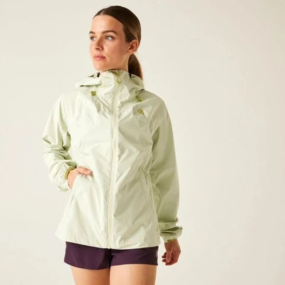 BRAND NEW DARE 2B WOMEN'S BREATHE EASY 2.5 LAYER WATERPROOF JACKET IN MEADOW MIST - 16