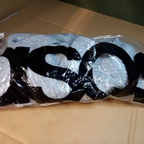 PACKAGED ASOS GREY MARL/FLUFFY YARN JUMPER ZIP COLLAR  - SIZE 12