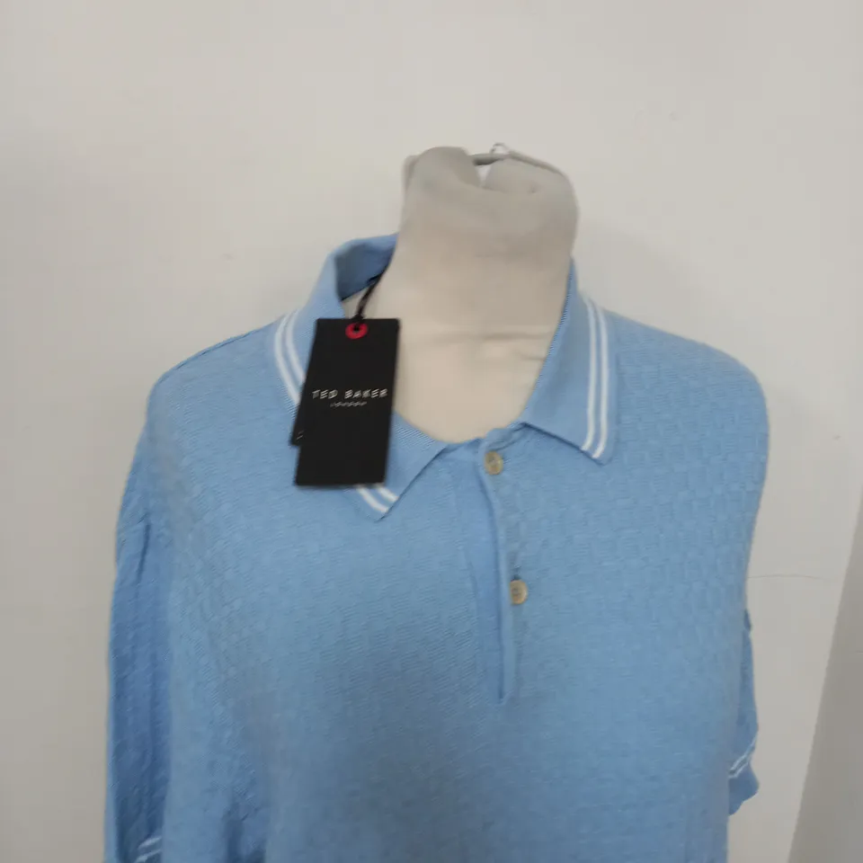 TED BAKER TEXTURED POLO SHIRT SIZE 3