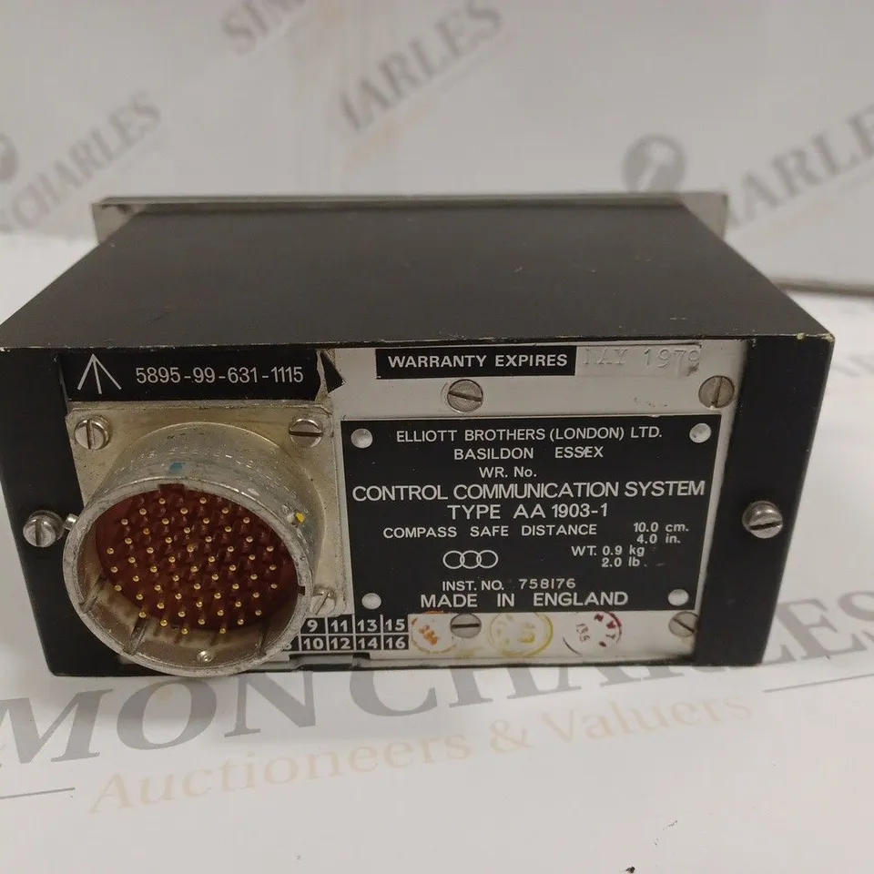 UNBOXED CHINOOK AIRCRAFT CONTROL COMMUNICATION SYSTEM - AA1903-1