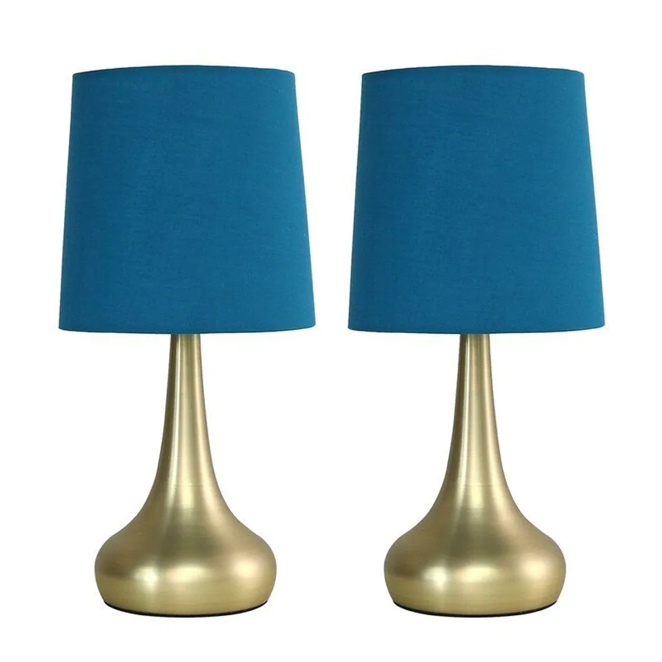 BOXED CHASSE 34CM TABLE LAMP - GOLD FINISH 